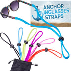 Anchor Sunglasses Straps 6-Pack Adjustable Sports Glasses Strap for Kids and Adults