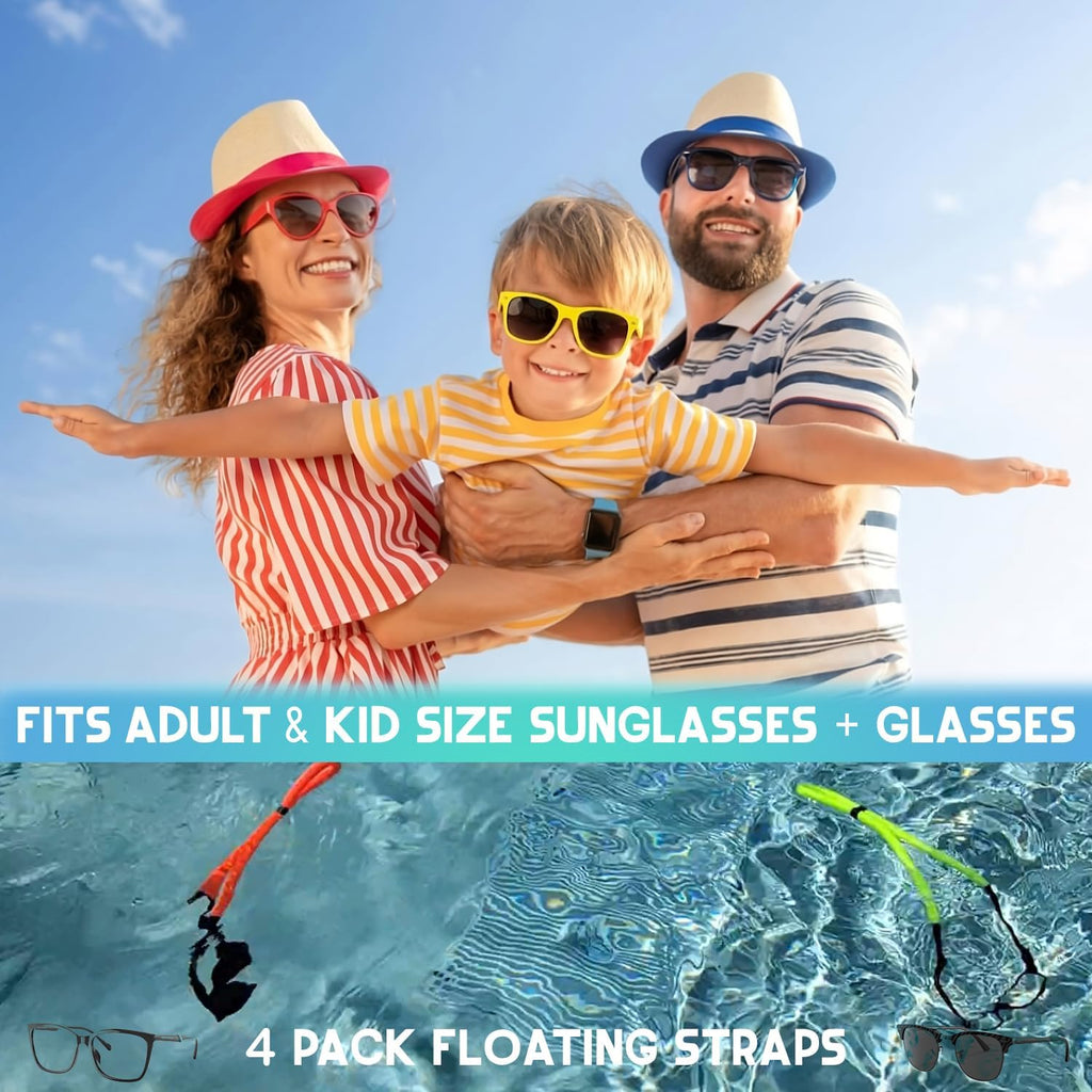 Floating Sunglasses Straps 4-Pack