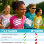 Anchor Sunglasses Straps 6-Pack Adjustable Sports Glasses Strap for Kids and Adults