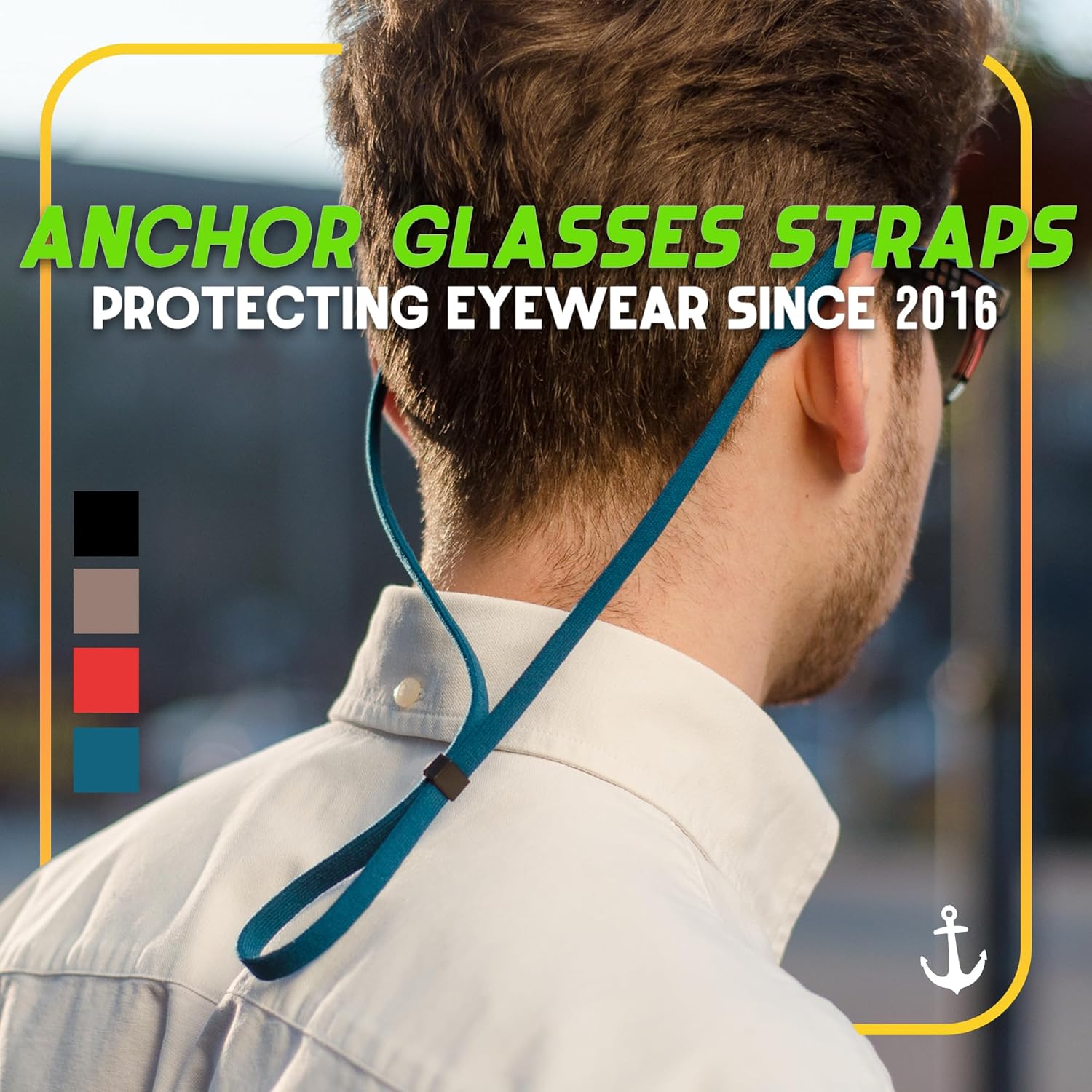 Anchor Sunglasses Straps 4-Pack Adjustable Sport Eyewear Straps