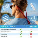 Anchor Sunglasses Straps 4-Pack Adjustable Sport Eyewear Straps