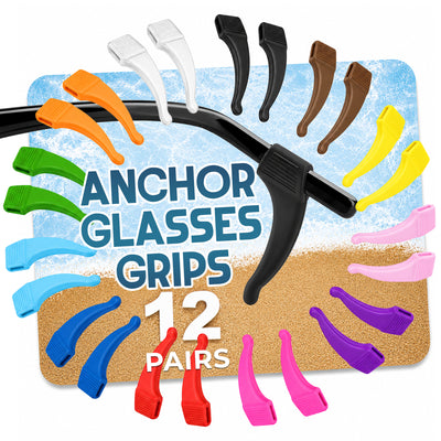 Anchor Glasses Grips Kids Anti-Slip Glasses Ear Hooks 12 Pack