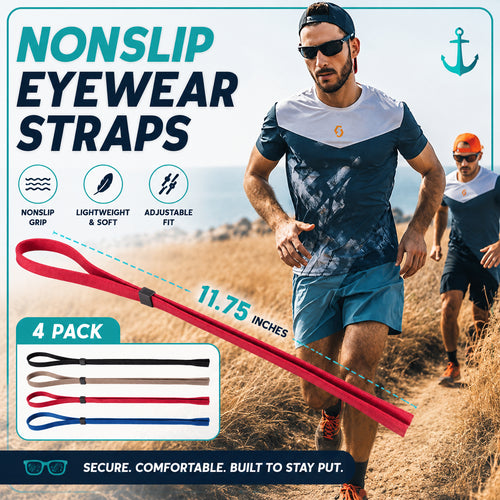 Anchor Sunglasses Straps 4-Pack Adjustable Sport Eyewear Straps